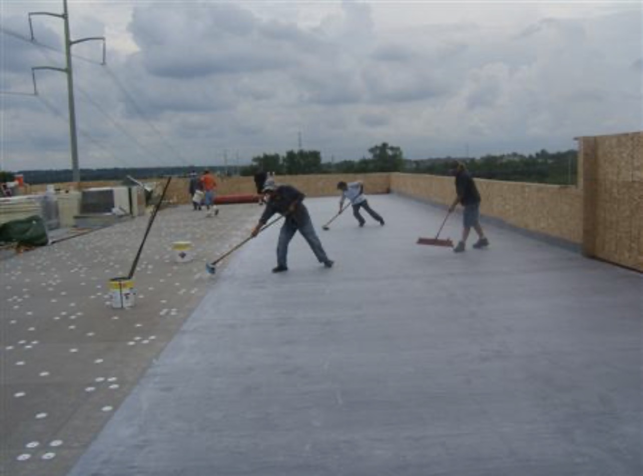 Commercial Flat Roof Workers