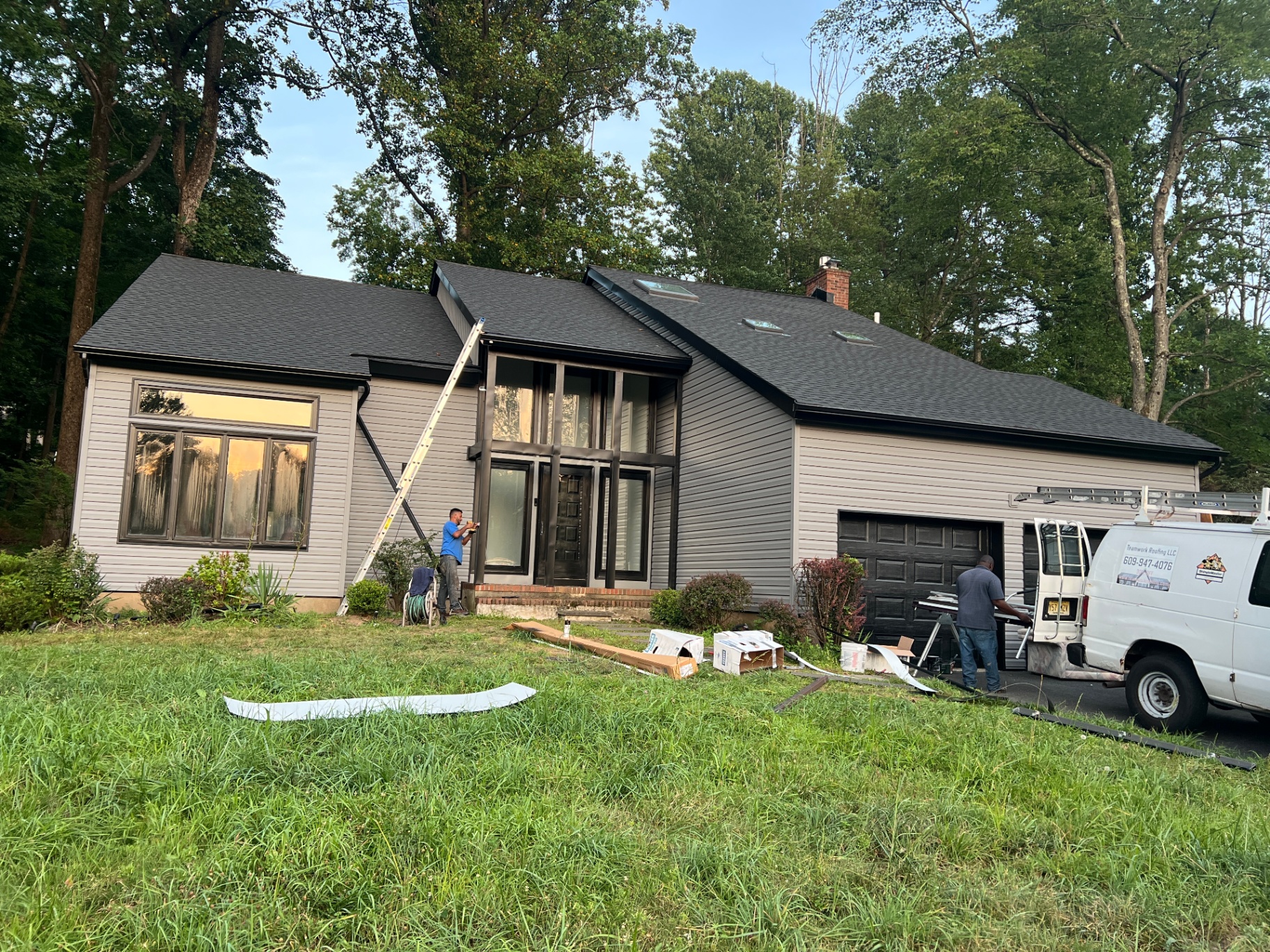 Modern Dark Gray Siding Installation
